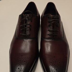 Men's Classic Leather Oxford Shoes - Deep Brown and Black
